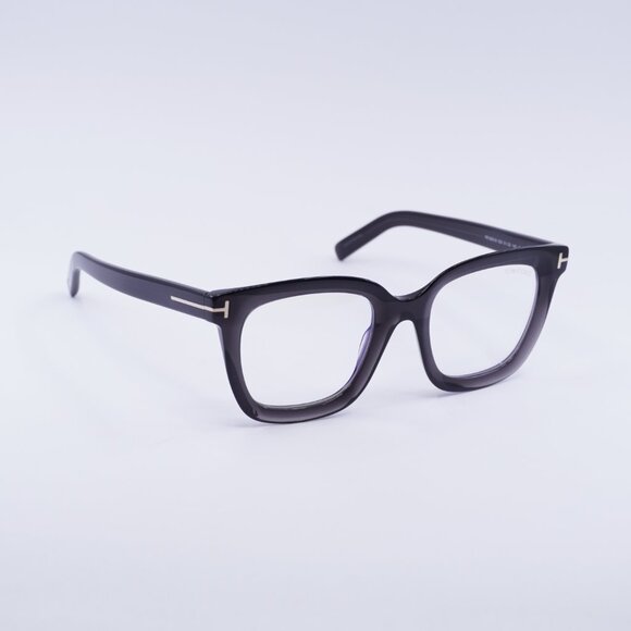 Tom Ford FT5880-B 020 Eyeglasses Grey 51mm Square Frame, Blue Light Block Lenses - Picture 7 of 10
